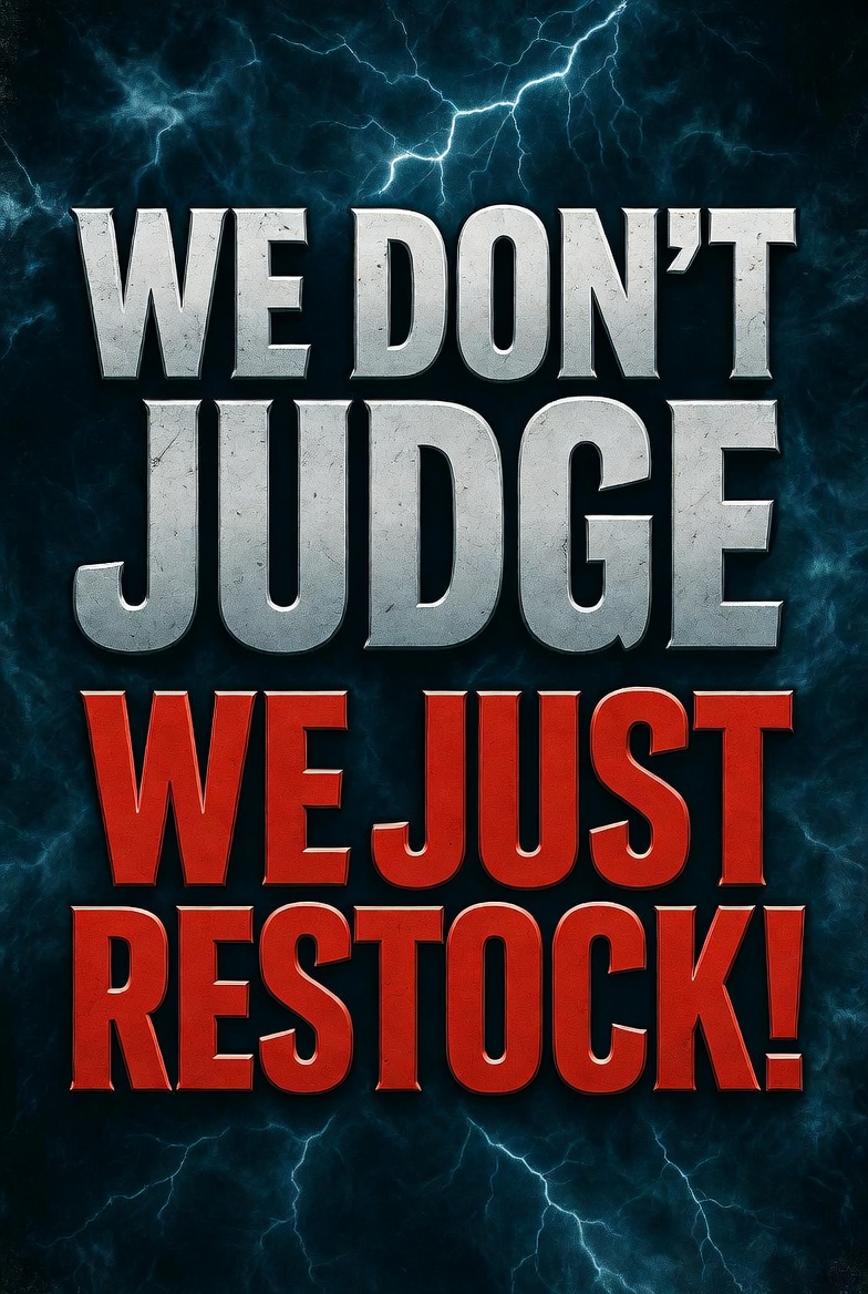 We Don't Judge, We Just Restock!
